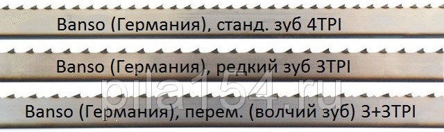 Виды пильных полотен для мяса Banso Виды пильных полотен для мяса Banso