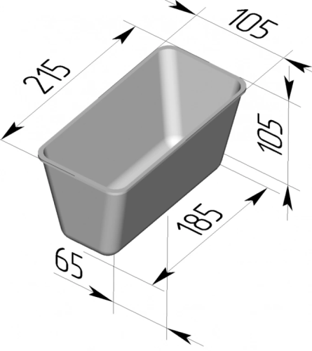 Хлебная форма Л10 (215*105*105 мм, 560 гр) фото 3