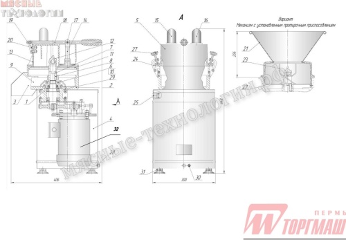 Болт с левой резьбой для УКМ-МО, ОМ-350 (арт. МОПII-1.11.00) фото 3